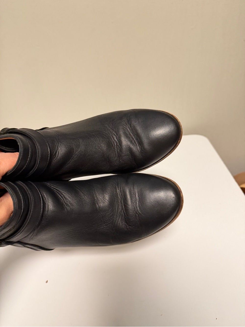 Souliers Sezane Low Johanna Boots Black Leather Women’s EU 40 US 9 UK 7 - Picture 8 of 12